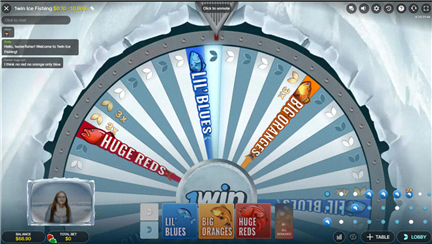 Gameplay Ice Fishing: ruota e ambientazione invernale